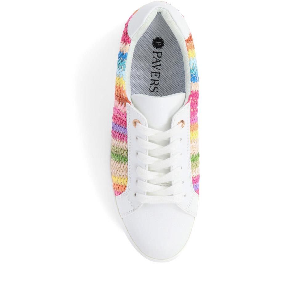 Colourful Lace-Up Trainers  - WBINS39003 / 324 925 image 3