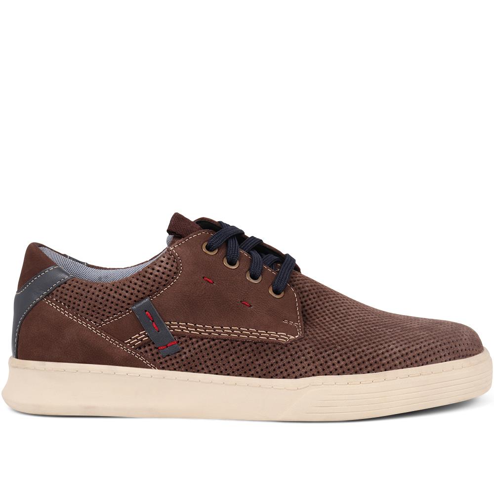 Suede Lace-Up Trainers  - PARK39001 / 324 896 image 1