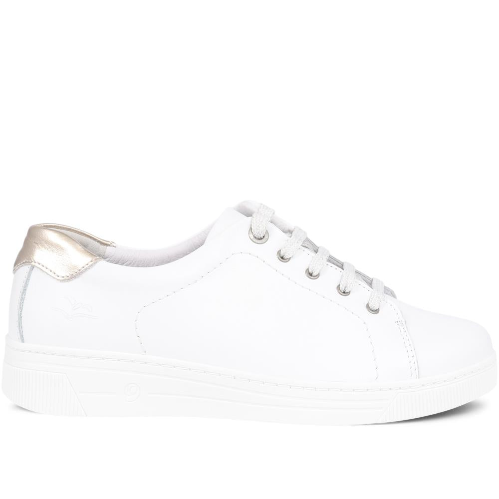 Lace-Up Leather Trainers - CAL35011 / 321 532 image 1