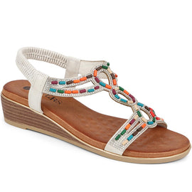 Embellished Wedge Sandals
