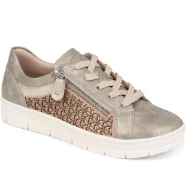 Lace-Up Leather Trainers