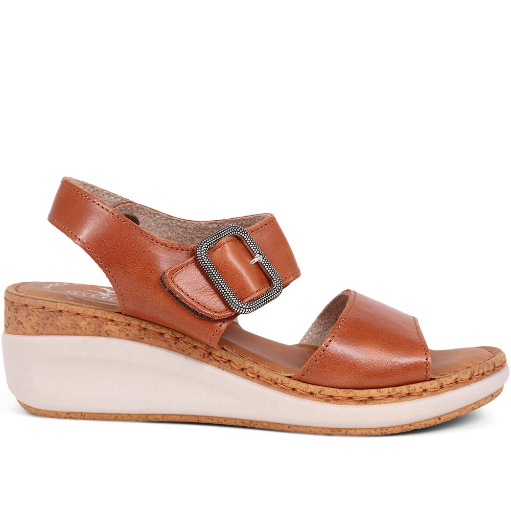 Leather Wedge Sandals  - FLY39005 / 324 754 image 1