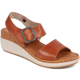 Leather Wedge Sandals 