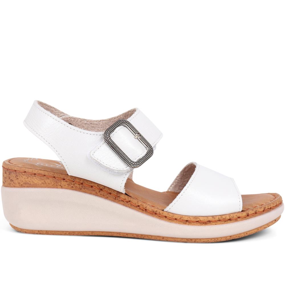 Leather Wedge Sandals  - FLY39005 / 324 754 image 1