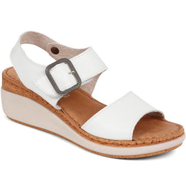Leather Wedge Sandals 