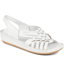 Soft Leather Slip-On Sandals 