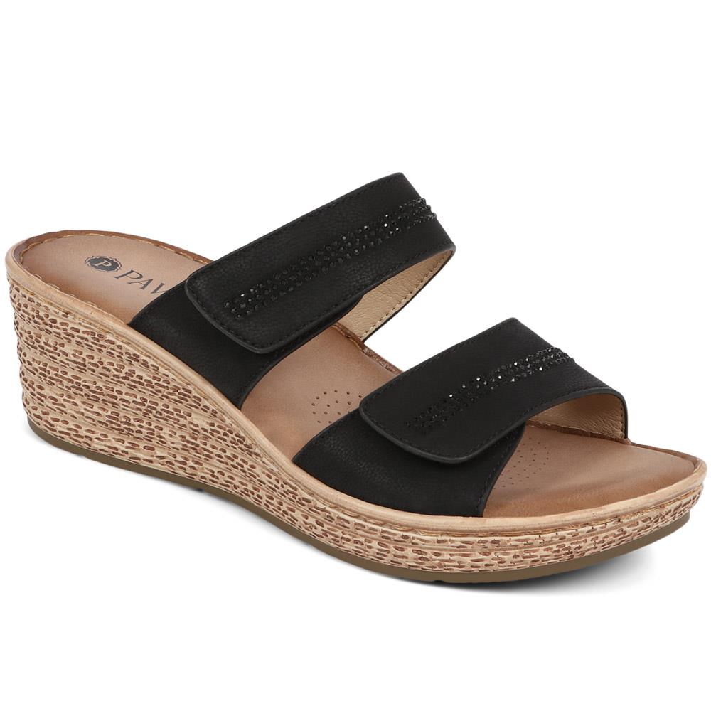 Touch-Fasten Wedge Mules - BAIZH39035 / 325 265 image 0