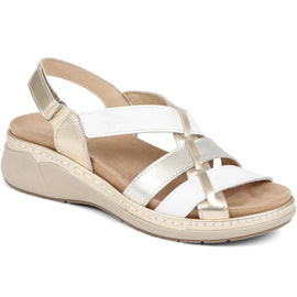 Touch-Fasten Leather Sandals 