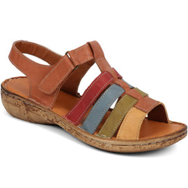 Open-Toe Leather Sandals 