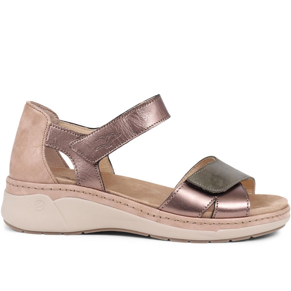 Leather Touch-Fasten Sandals  - CAL39001 / 325 185 image 1