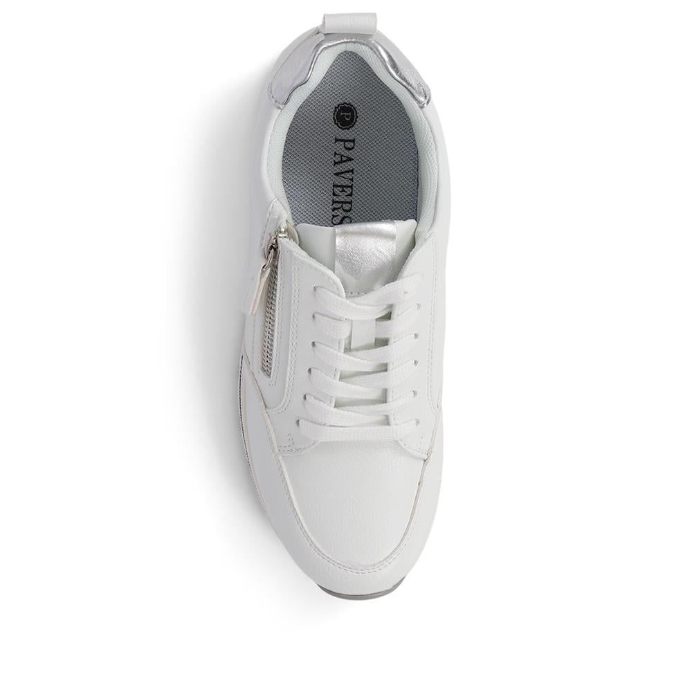 Metallic Accent Lace Up Trainers - WBINS39019 / 324 931 image 4