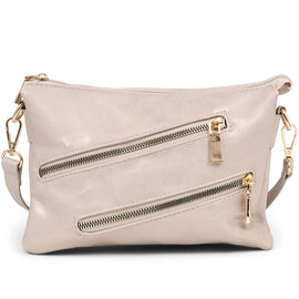 Decorative Zip Shoulder Bag