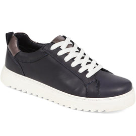 Leather Lace Up Trainers