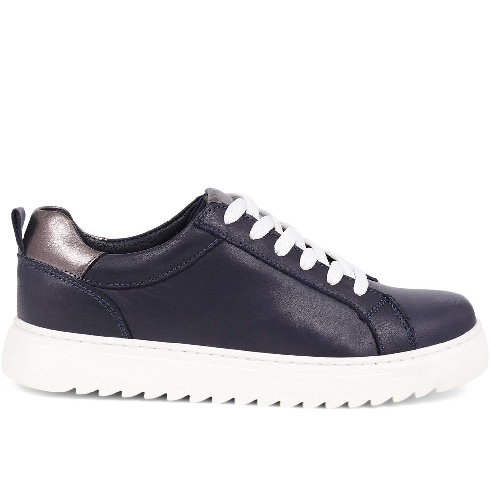 Calf Leather Lace Up Trainers  - BELULUTA39001 / 325 447 image 1