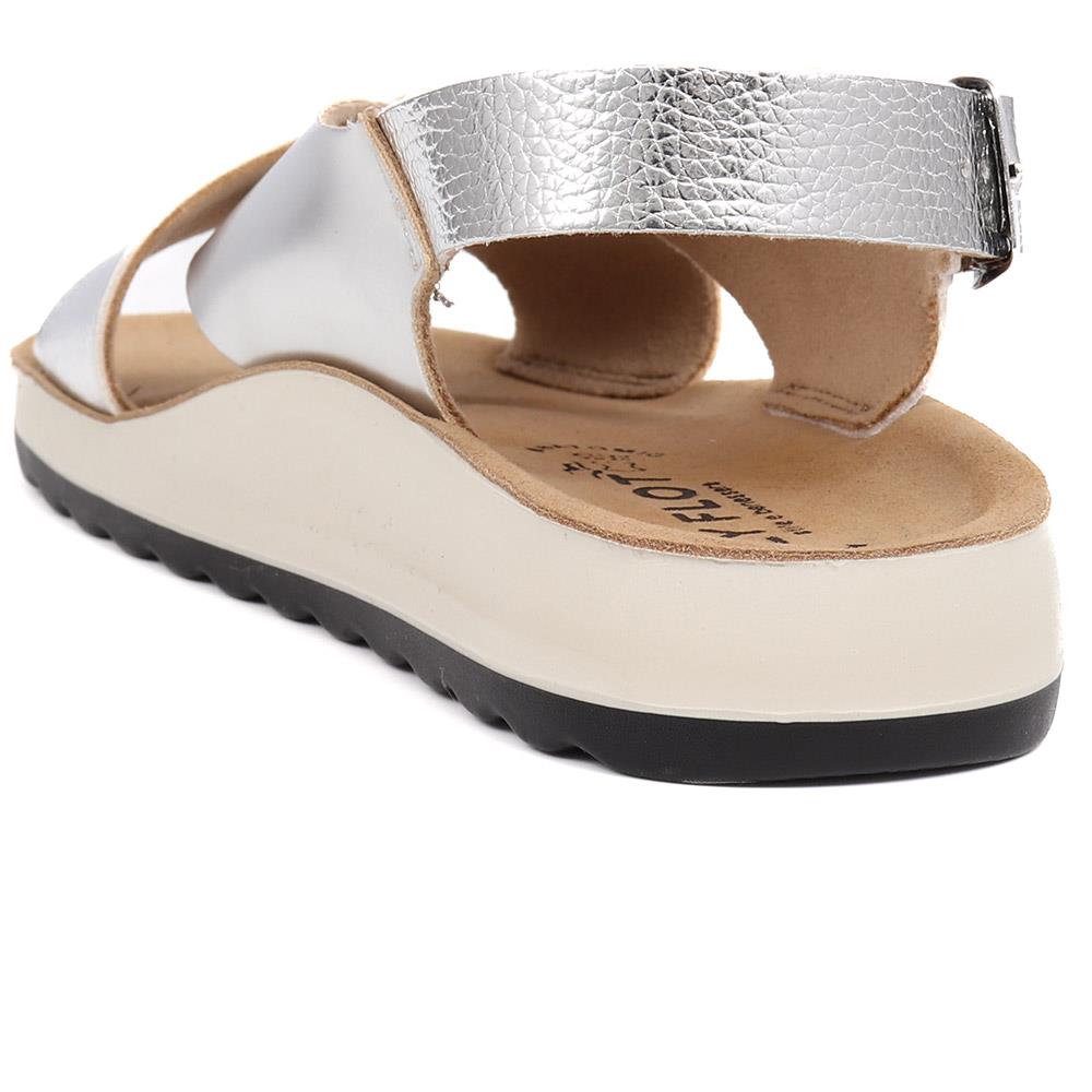 Metallic Cross Strap Sandals - FLY39011 / 324 758 image 2