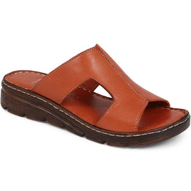 Leather Slip On Sandals