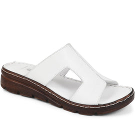 Leather Slip On Sandals