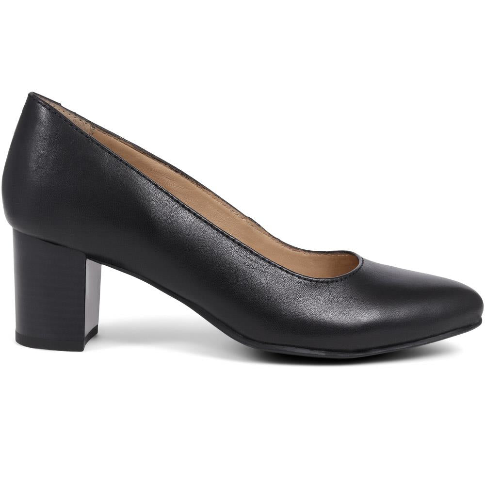 Heeled Leather Court Shoes  - RNB39011 / 324 942 image 1
