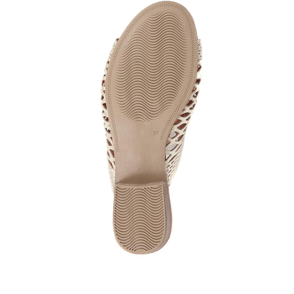 Block-Heeled Leather Sandals  - BELMET39007 / 325 481 image 3