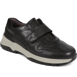 Touch-Fasten Leather Trainers 