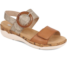 Dual Fitting Two-Tone Sandals