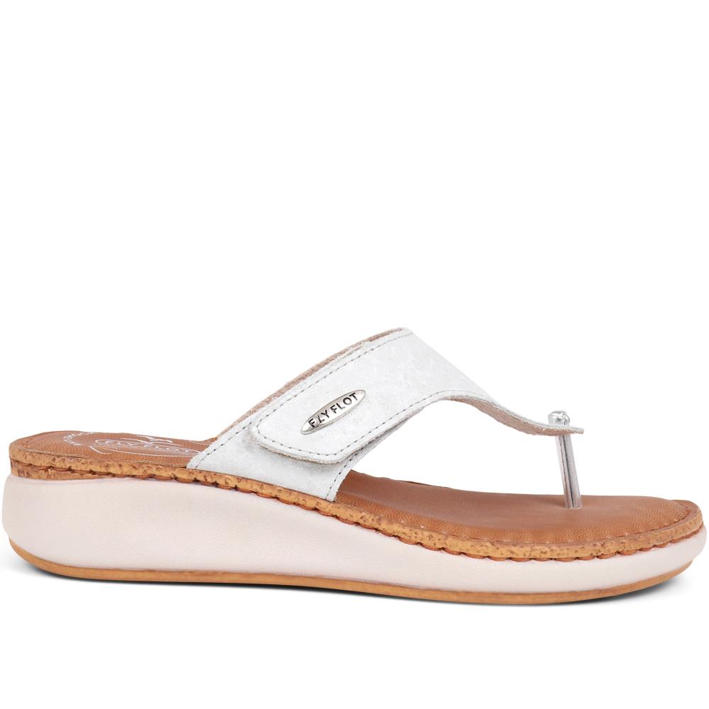 Leather Toe Post Sandals - FLY39085 / 324 806 image 1