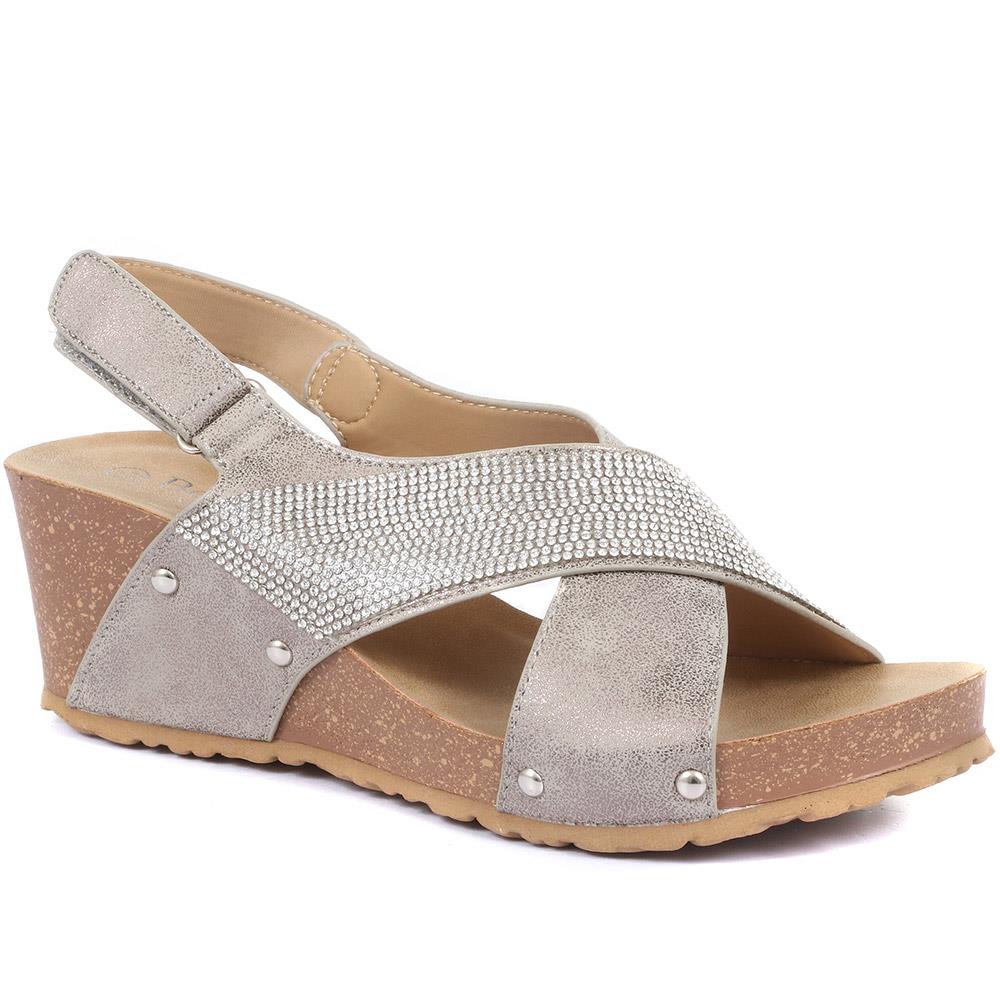 Wide Fit Wedge Sandals - BELBAIZH29028 / 315 399 image 1