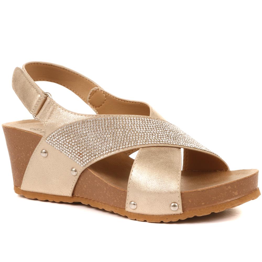 Wide Fit Wedge Sandals - BELBAIZH29028 / 315 399 image 1