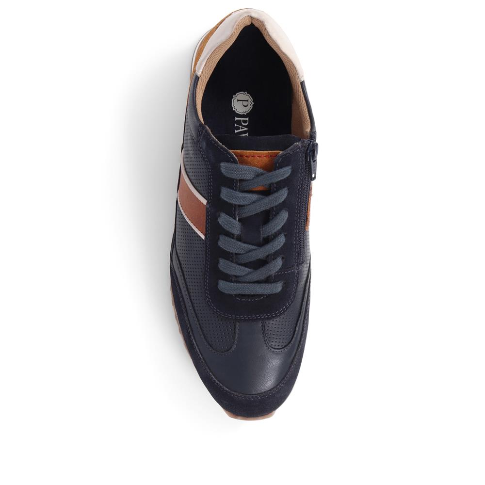 Leather Lace-Up Trainers  - RNB39019 / 324 921 image 4