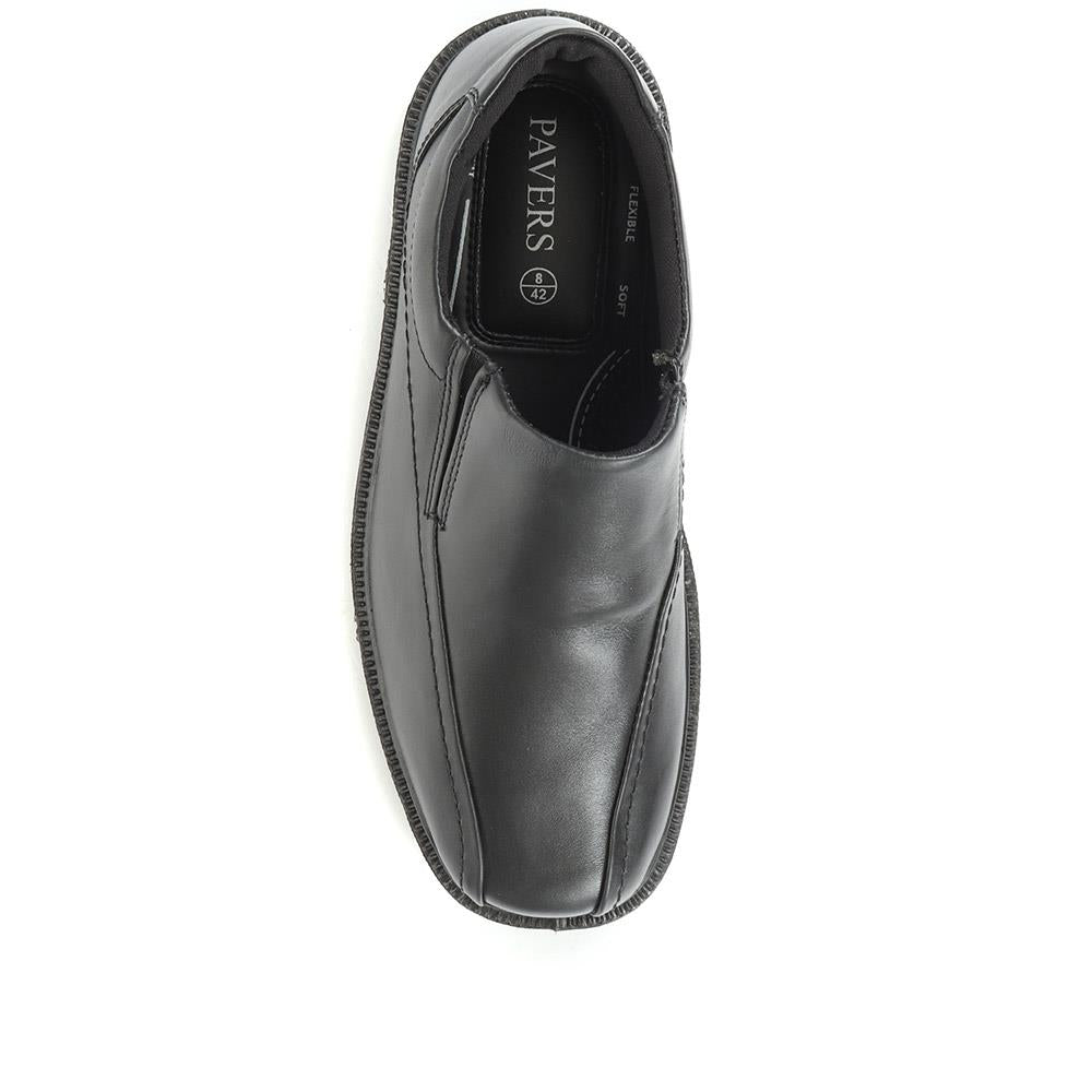Wide Fit Leather Slip On Shoes - RAJ1601 / 124 914 image 3