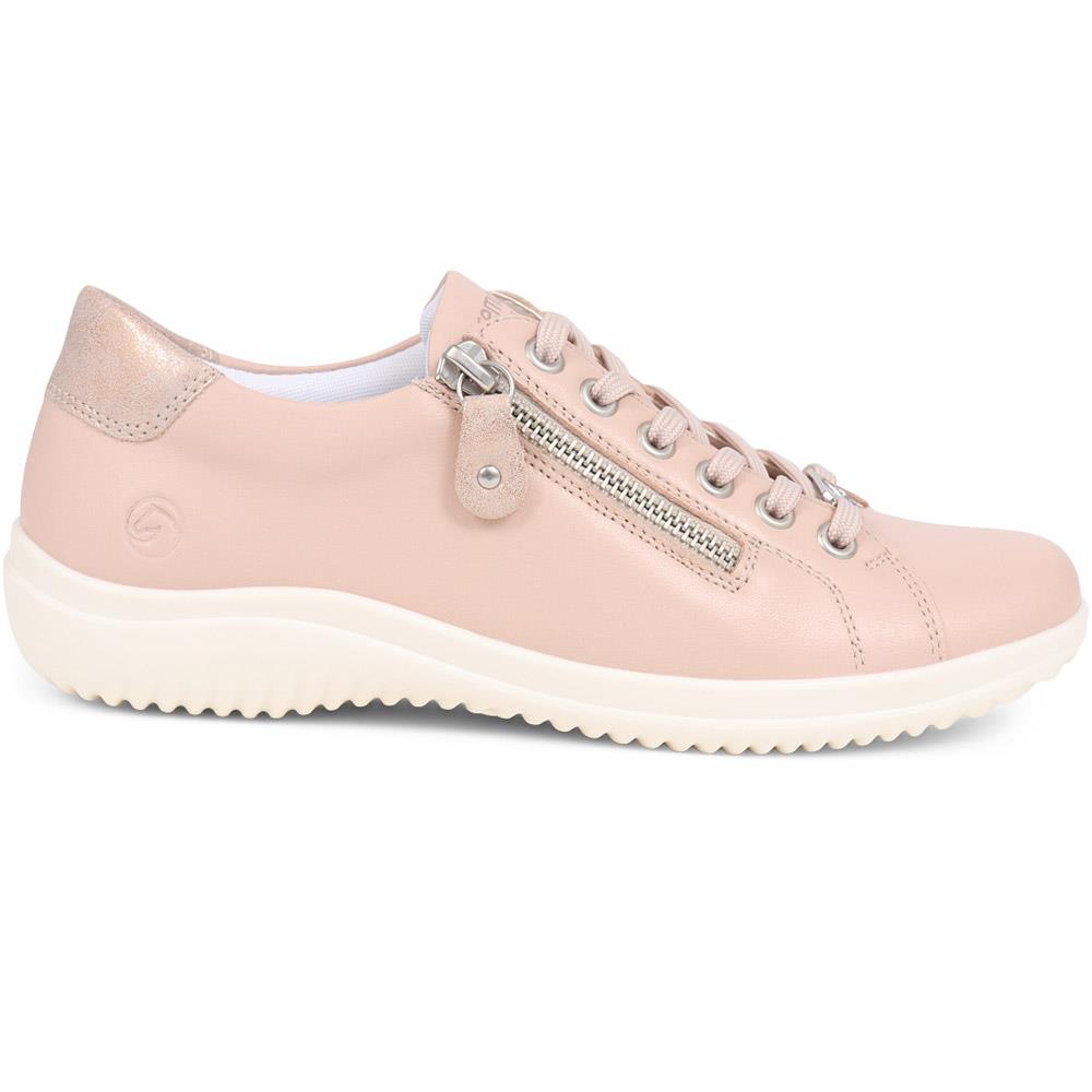 Leather Lace-Up Trainers - DRS39505 / 325 415 image 1