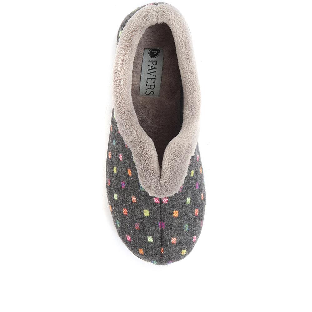 Wide Fit Polka Dot Slippers - QING34003 / 320 210 image 4