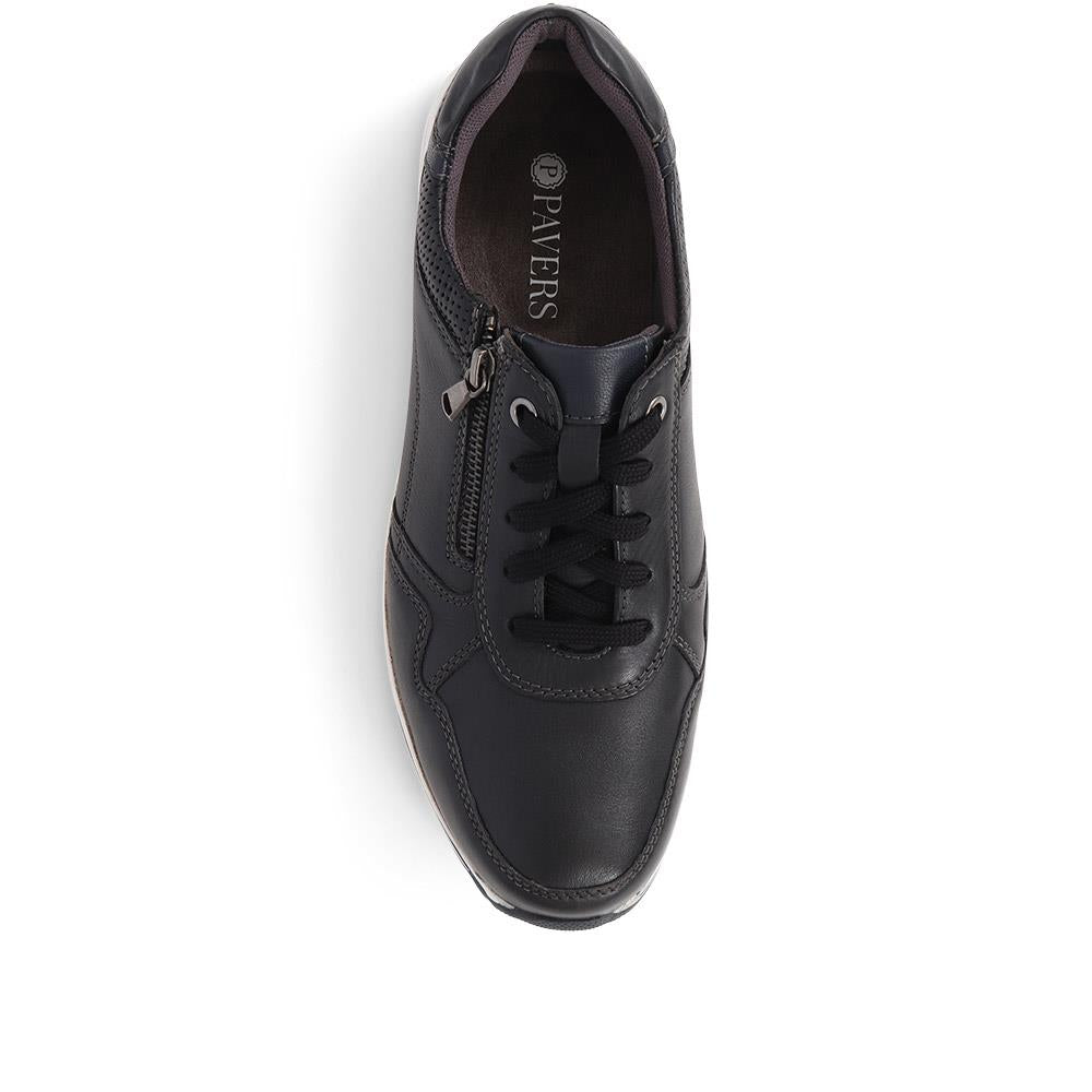 Leather Lace-up Trainers - PARK37001 / 323 393 image 4