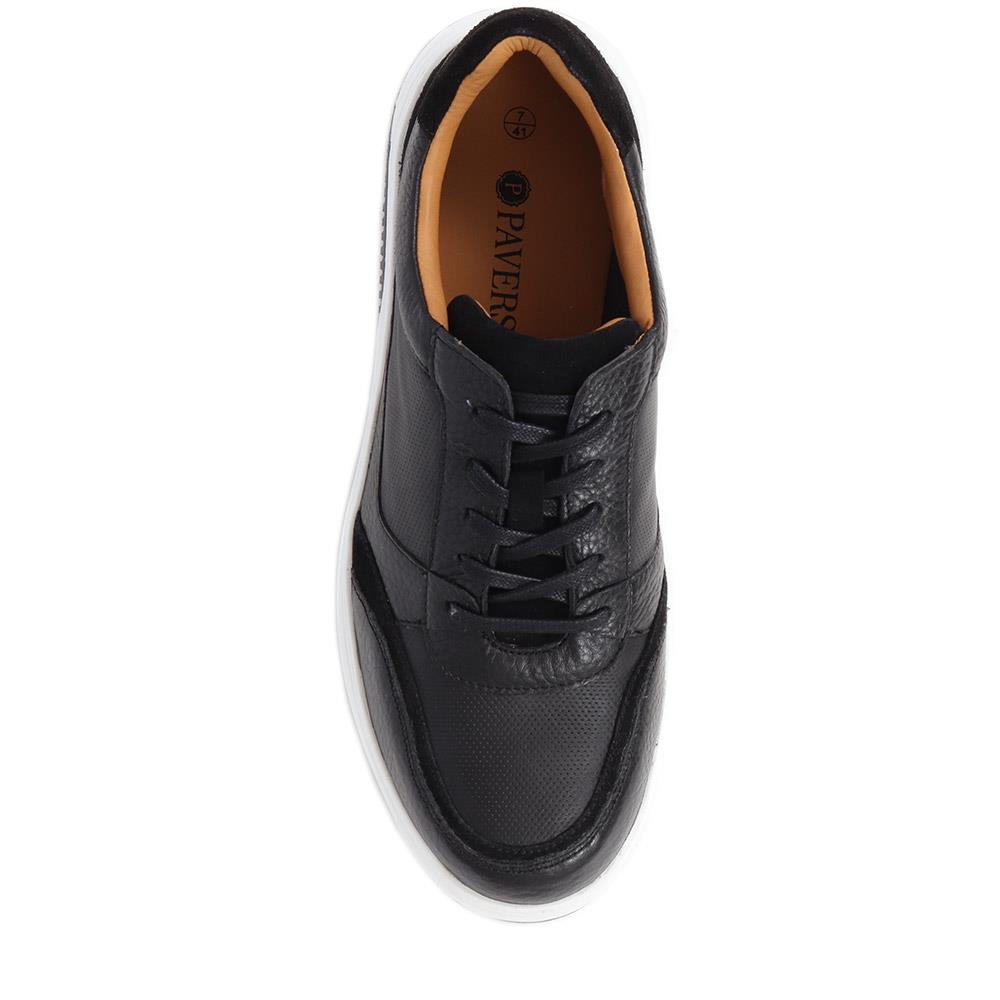 Lace-Up Leather Trainers  - PERFO39007 / 325 420 image 4