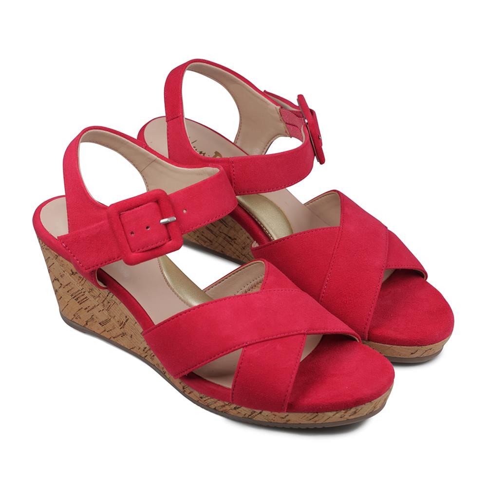 Van Dal 'Pearl' Women's Suede Wedges - PEARL - BERRY SUEDE / 3538 image 2