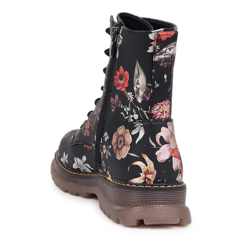 Lace-Up Floral Boots  - PINYI40011 / 326 033 image 2