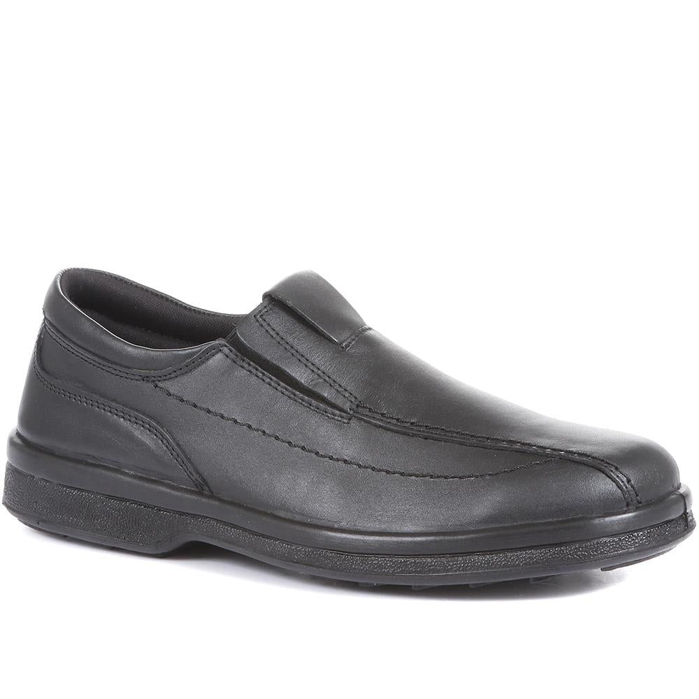 Wide Fit Leather Slip On Shoes - RAJ1801 / 145 886 image 0