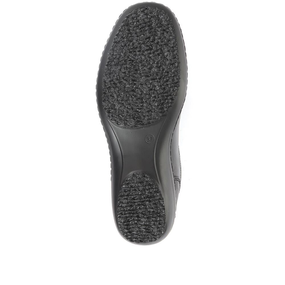 Wide Fit Leather Slip on with Elasticated Vents - HAK2208 / 306 360 image 3