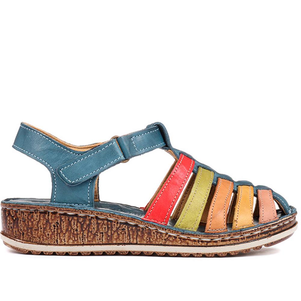 Touch Fasten Leather Sandal - CAY29002 / 315 111 image 1