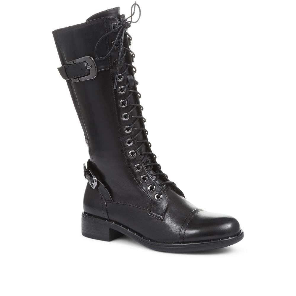 Lace-Up Leather Boots - SINO30518 / 318 121 image 1