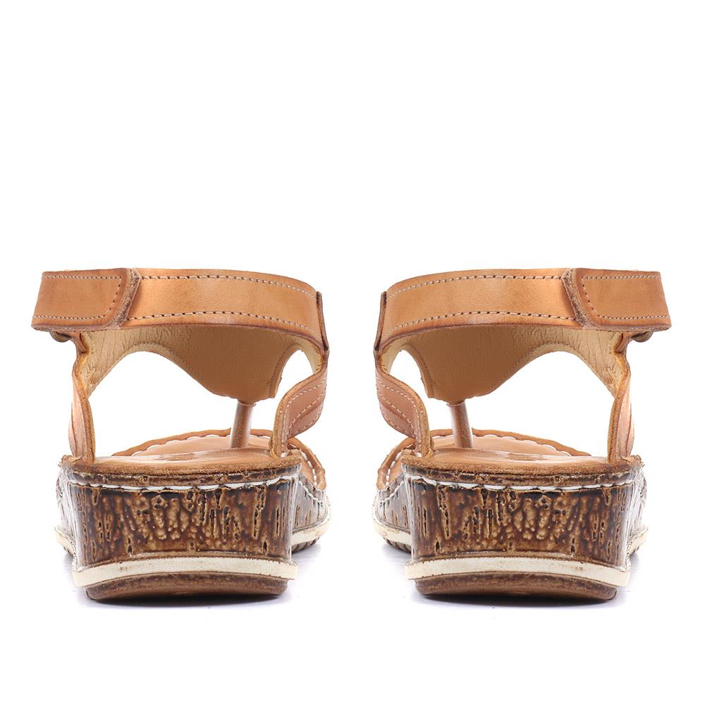 Leather Toe-Post Sling-Back Sandals - CAY33005 / 319 989 image 2