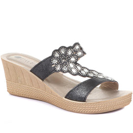 Wedge Mule Sandals