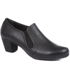 Leather Heeled Trouser Shoe