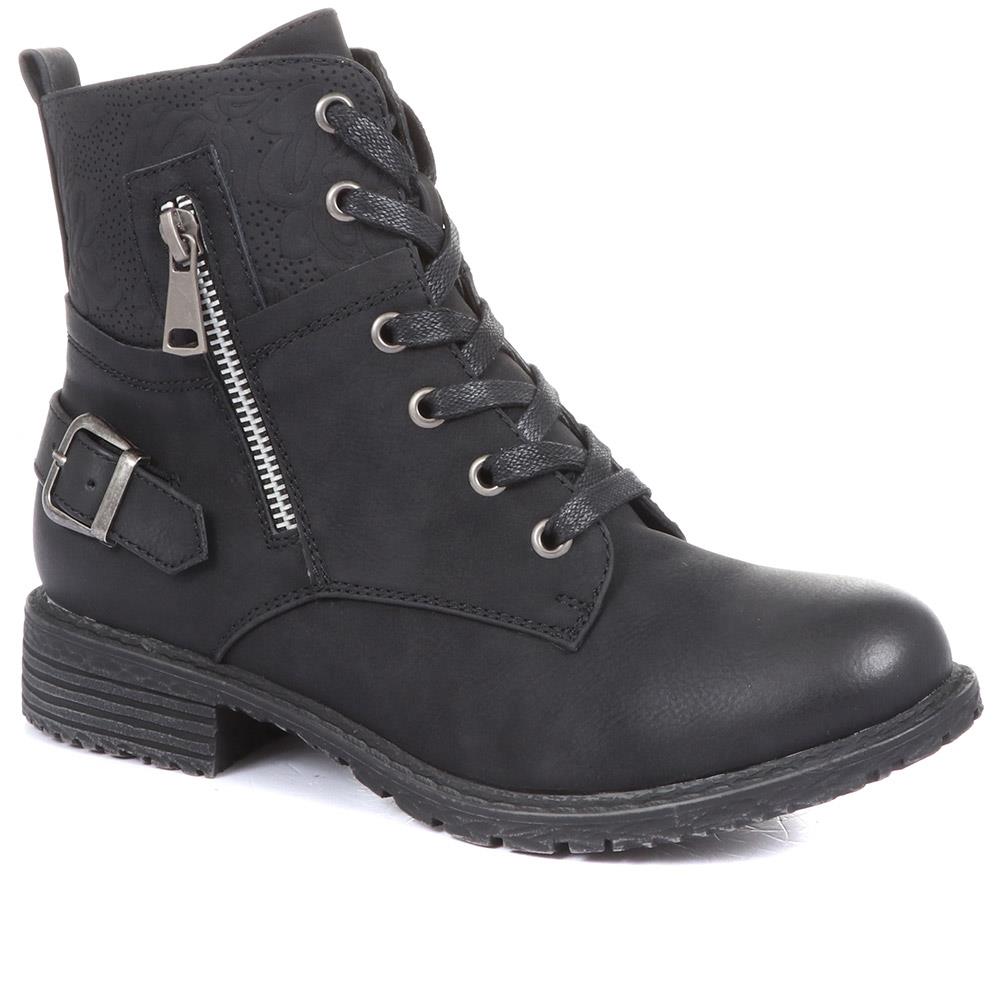 Lace-Up Ankle Boots - WOIL30035 / 316 460 image 0