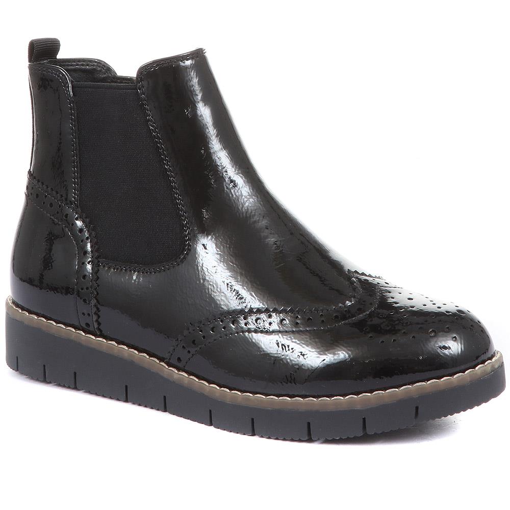 Wide Fit Brogue Chelsea Boots - WBINS34145 / 320 800 image 0
