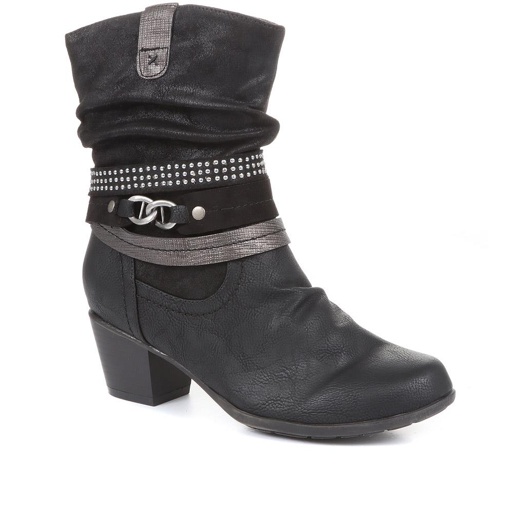 Block Heel Calf Boots - WBINS34049 / 320 453 image 0