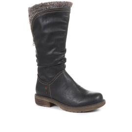 Slouch Fit Calf Boots