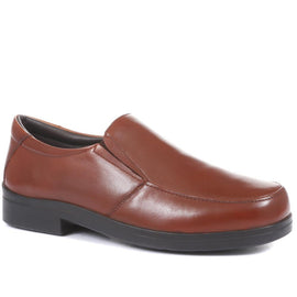  Extra Wide Fit Leather Slip On Shoes