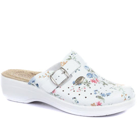  Floral Print Clogs