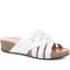 Leather Cross Pattern Sandals - FLY35027 / 321 263 image 0